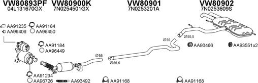 Veneporte 800837 - Система выпуска ОГ avtokuzovplus.com.ua