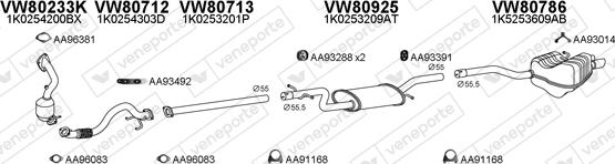 Veneporte 800840 - Система випуску ОГ autocars.com.ua