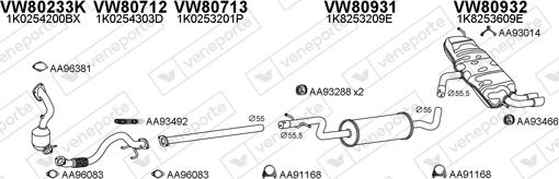 Veneporte 800842 - Система випуску ОГ autocars.com.ua