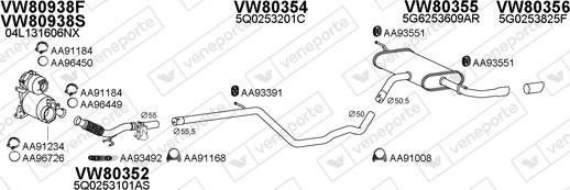 Veneporte 800849 - Система випуску ОГ autocars.com.ua