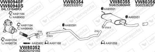 Veneporte 800850 - Система випуску ОГ autocars.com.ua