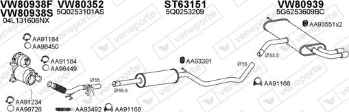 Veneporte 800851 - Система випуску ОГ autocars.com.ua