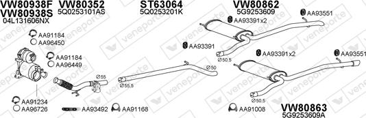 Veneporte 800857 - Система випуску ОГ autocars.com.ua