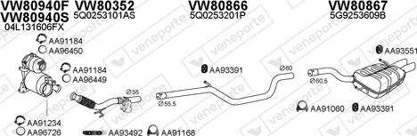 Veneporte 800859 - Система випуску ОГ autocars.com.ua