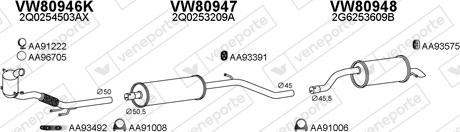 Veneporte 800865 - Система випуску ОГ autocars.com.ua