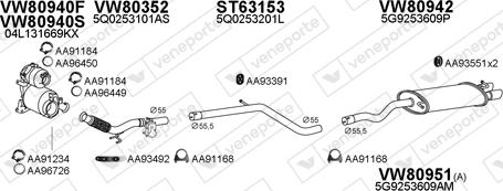 Veneporte 800871 - Система випуску ОГ autocars.com.ua