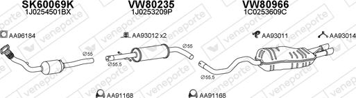 Veneporte 800889 - Система випуску ОГ autocars.com.ua