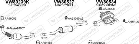 Veneporte 800937 - Система випуску ОГ autocars.com.ua