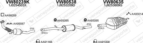 Veneporte 800938 - Система випуску ОГ autocars.com.ua