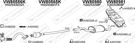 Veneporte 800949 - Система випуску ОГ autocars.com.ua