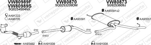 Veneporte 800966 - Система випуску ОГ autocars.com.ua