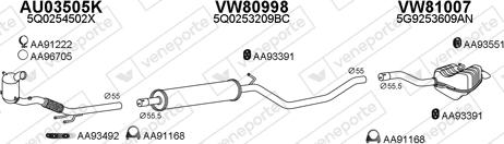 Veneporte 800978 - Система випуску ОГ autocars.com.ua