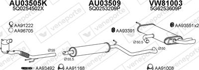 Veneporte 800979 - Система випуску ОГ autocars.com.ua