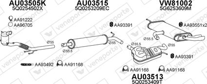 Veneporte 800981 - Система випуску ОГ autocars.com.ua