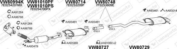 Veneporte 800987 - Система випуску ОГ autocars.com.ua