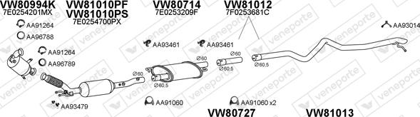 Veneporte 800989 - Система випуску ОГ autocars.com.ua