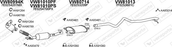 Veneporte 800990 - Система випуску ОГ autocars.com.ua