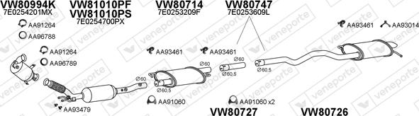 Veneporte 800991 - Система випуску ОГ autocars.com.ua