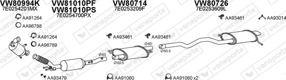 Veneporte 800992 - Система випуску ОГ autocars.com.ua