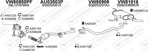 Veneporte 800996 - Система випуску ОГ autocars.com.ua