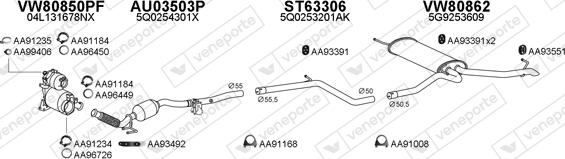 Veneporte 800998 - Система випуску ОГ autocars.com.ua