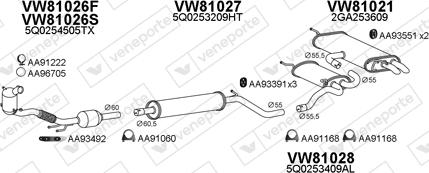 Veneporte 801003 - Система випуску ОГ autocars.com.ua
