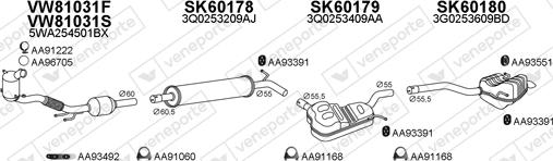 Veneporte 801011 - Система випуску ОГ autocars.com.ua