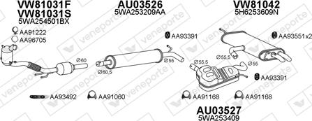 Veneporte 801012 - Система випуску ОГ autocars.com.ua