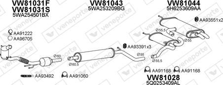 Veneporte 801013 - Система випуску ОГ autocars.com.ua