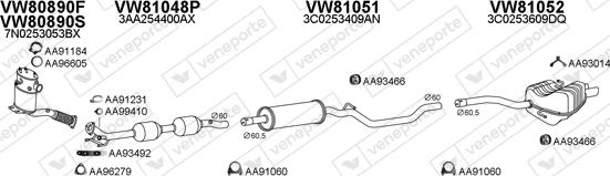 Veneporte 801018 - Система випуску ОГ autocars.com.ua