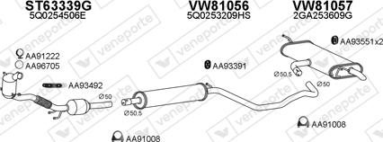 Veneporte 801022 - Система випуску ОГ autocars.com.ua