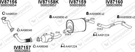 Veneporte 870067 - Система випуску ОГ autocars.com.ua