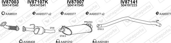 Veneporte 870070 - Система випуску ОГ autocars.com.ua