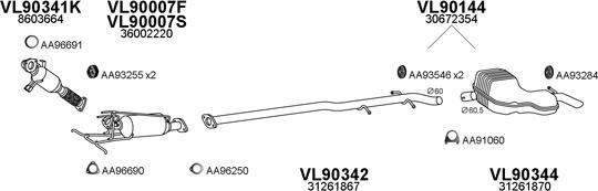 Veneporte 900202 - Система випуску ОГ autocars.com.ua