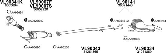 Veneporte 900203 - Система випуску ОГ autocars.com.ua