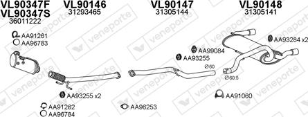 Veneporte 900217 - Система випуску ОГ autocars.com.ua