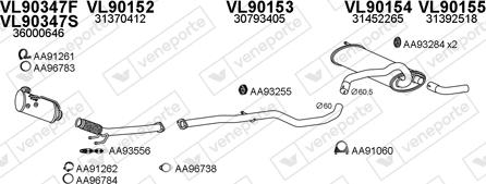 Veneporte 900220 - Система випуску ОГ autocars.com.ua