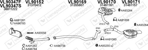Veneporte 900224 - Система випуску ОГ autocars.com.ua