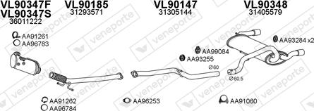 Veneporte 900228 - Система випуску ОГ autocars.com.ua