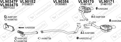 Veneporte 900232 - Система випуску ОГ autocars.com.ua