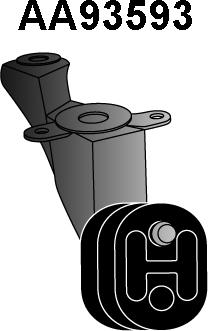 Veneporte AA93593 - Кронштейн, втулка, система випуску autocars.com.ua