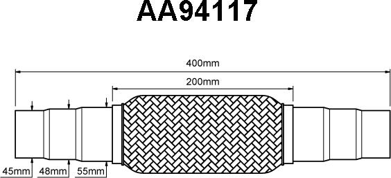 Veneporte AA94117 - Гофрована труба вихлопна система autocars.com.ua