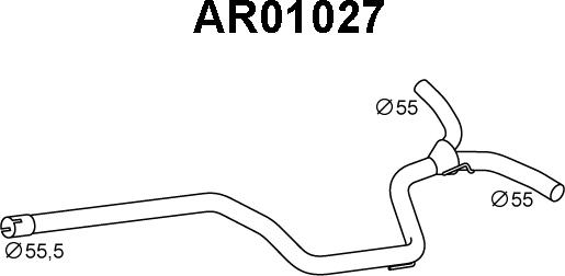 Veneporte AR01027 - Труба вихлопного газу autocars.com.ua