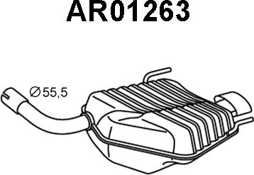 Veneporte AR01263 - Глушитель выхлопных газов, конечный avtokuzovplus.com.ua