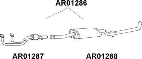 Veneporte AR01286 - Предглушітель вихлопних газів autocars.com.ua