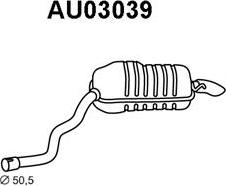 Veneporte AU03039 - Глушник вихлопних газів кінцевий autocars.com.ua