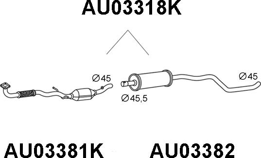 Veneporte AU03318K - Каталізатор autocars.com.ua