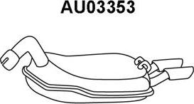 Veneporte AU03353 - Глушник вихлопних газів кінцевий autocars.com.ua