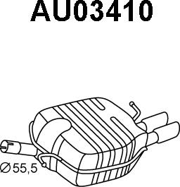 Veneporte AU03410 - Глушитель выхлопных газов, конечный avtokuzovplus.com.ua