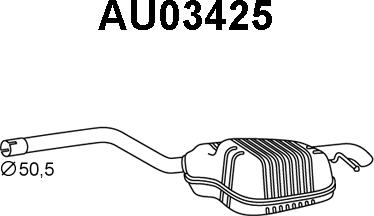 Veneporte AU03425 - Глушник вихлопних газів кінцевий autocars.com.ua